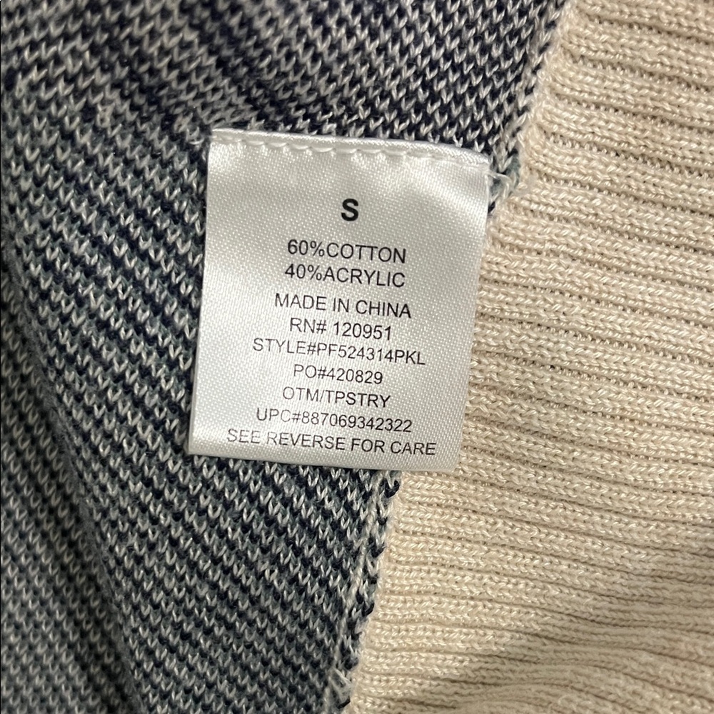 Pink Republic Aztec Print Navy and Cream Cardigan - Picture 3 of 5